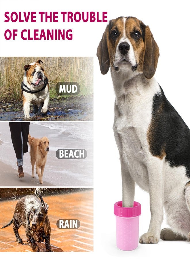 Voila Dog Paw Cleaner Cup, Portable & Easy-to-Use Pet Paw Washer for Dogs & Cats, Gentle Silicone Bristles for Safe Cleaning, Ideal for Small, Medium & Large Breeds, (Pack of 2) Pink - Image 5